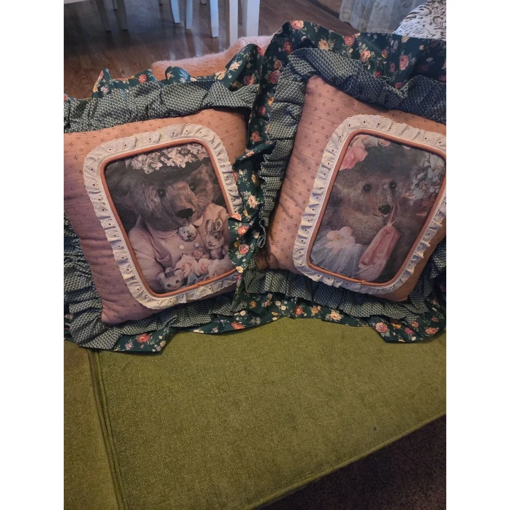1980s vintage homemade pillows cottagecore granny core